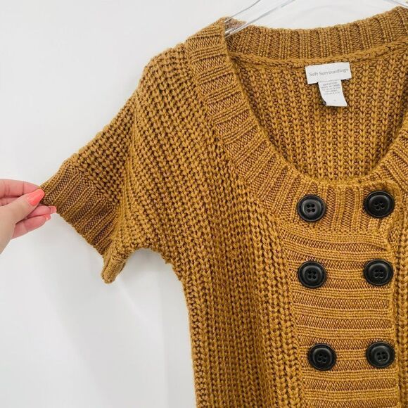 Soft Surroundings Size Small Chunky Knit City Sweater Tunic Cardigan Wool Blend - Picture 4 of 8